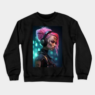 Future Punk Girl Crewneck Sweatshirt